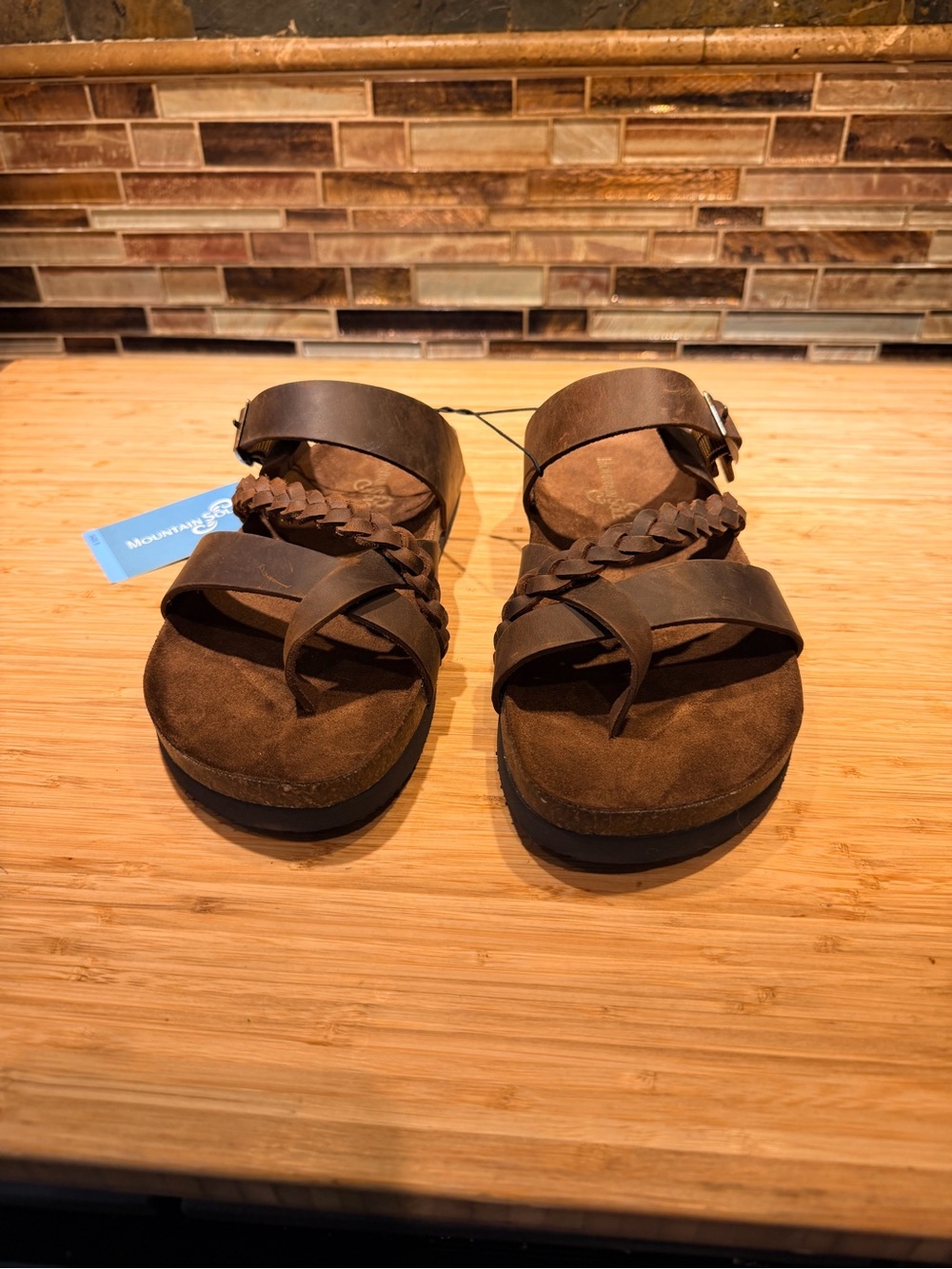 Women’s Brown Braided Strap Sandals